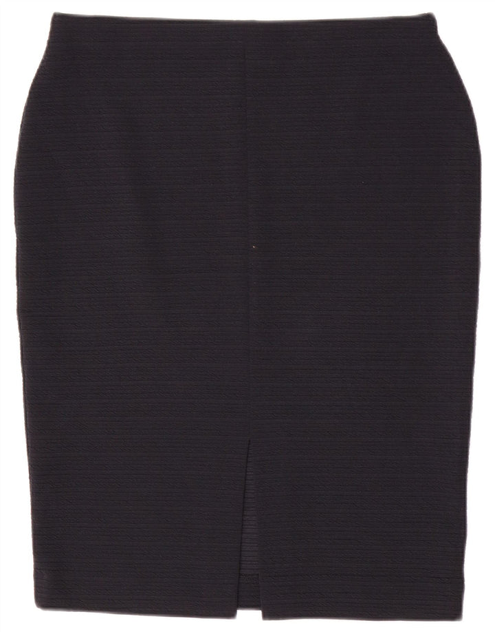 Marks & Spencer Womens Pencil Skirt UK 12 Medium W30  Navy Blue Polyester