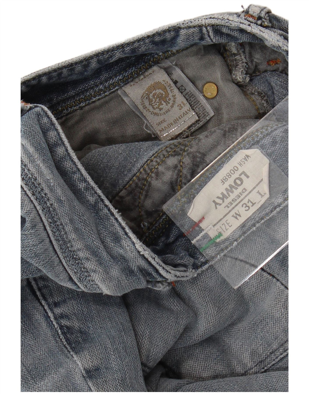 DIESEL Mens Lowky Straight Jeans W31 L32 Blue Cotton