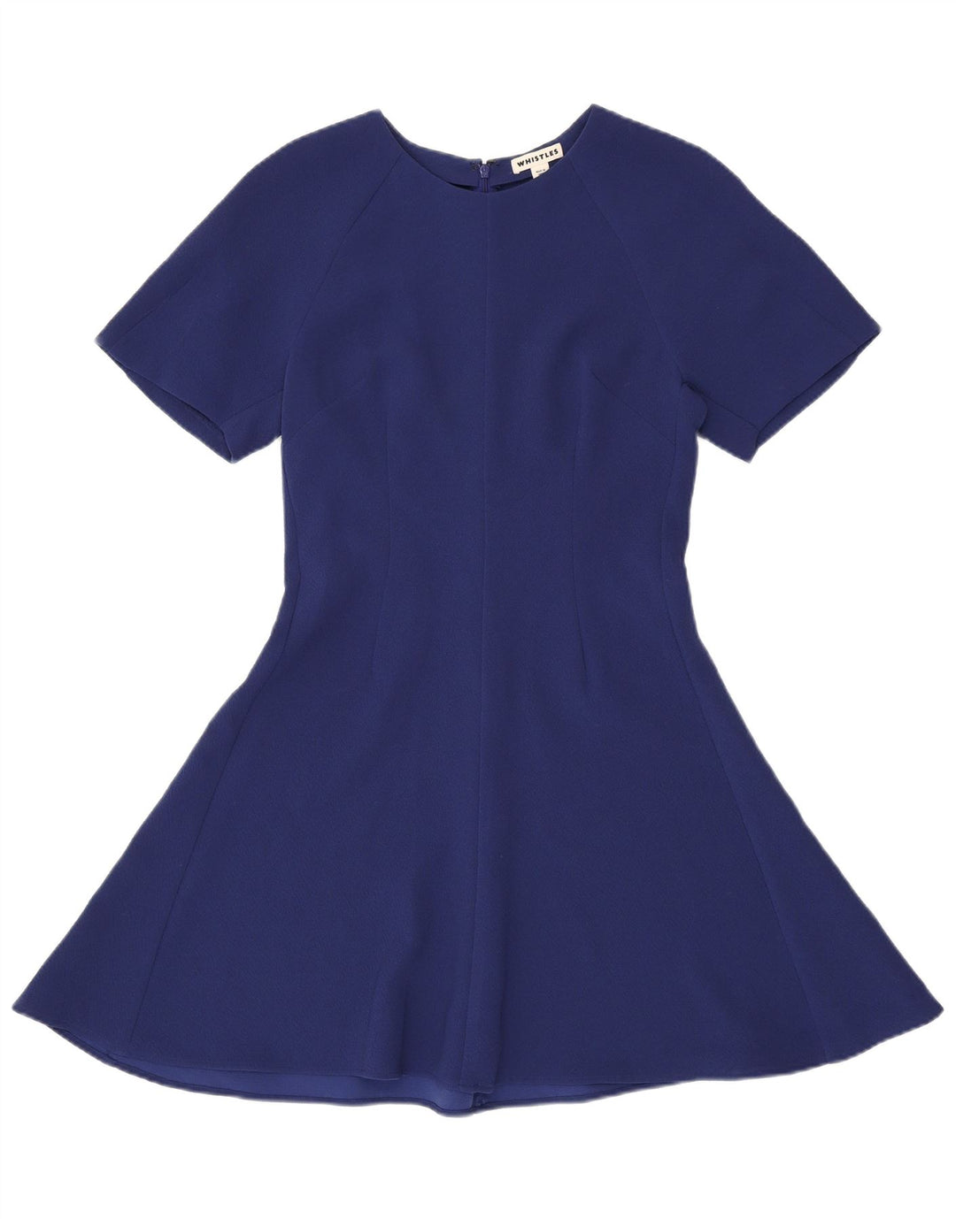 WHISTLES Womens A-Line Dress UK 12 Medium  Navy Blue Polyester