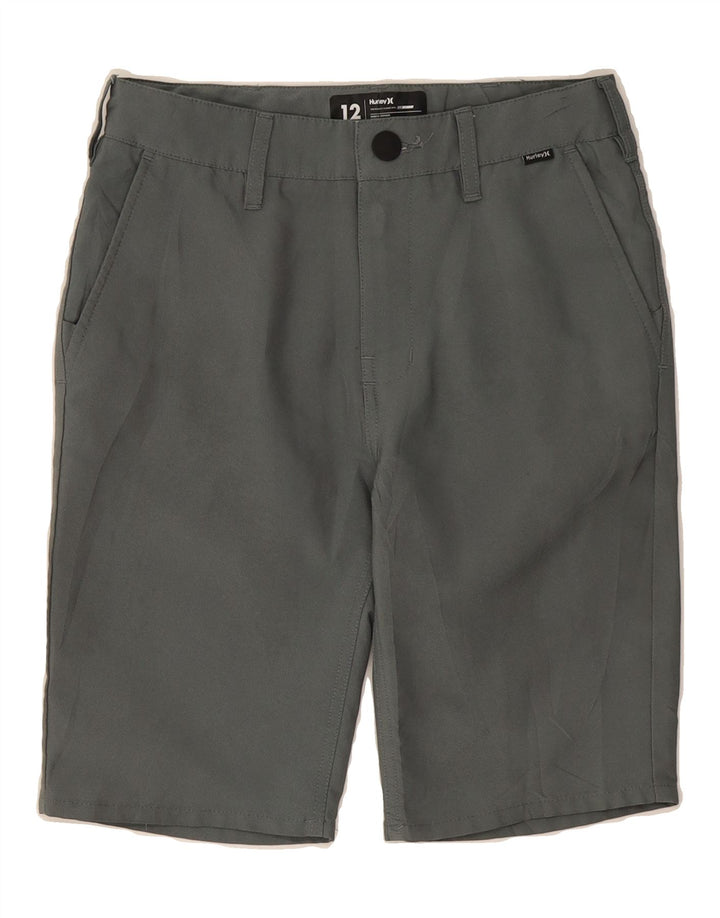 HURLEY Boys Dri Fit Chino Shorts 11-12 Years W26  Grey Polyester Vintage Hurley and Second-Hand Hurley from Messina Hembry 