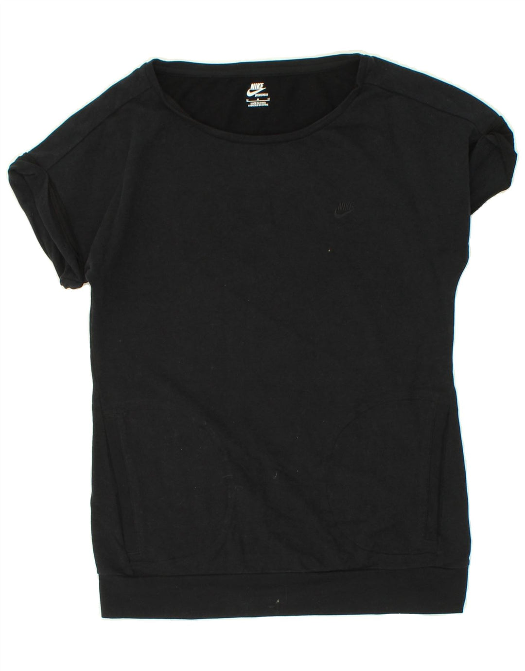 NIKE Womens T-Shirt Top UK 12 Medium Black Cotton Vintage Nike and Second-Hand Nike from Messina Hembry 