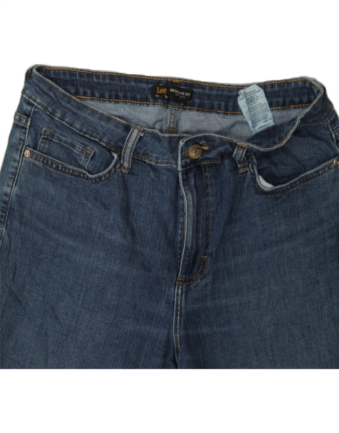 LEE Womens Regular Fit Denim Shorts US 14 XL W34  Blue Cotton Vintage Lee and Second-Hand Lee from Messina Hembry 