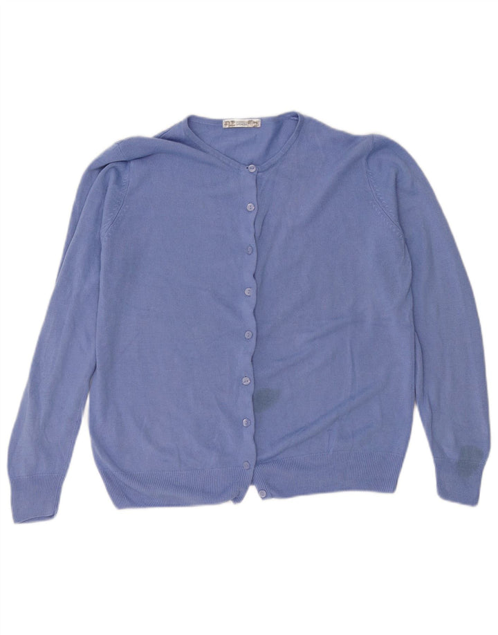 Marks & Spencer Womens Cardigan Sweater UK 14 Large  Blue Acrylic