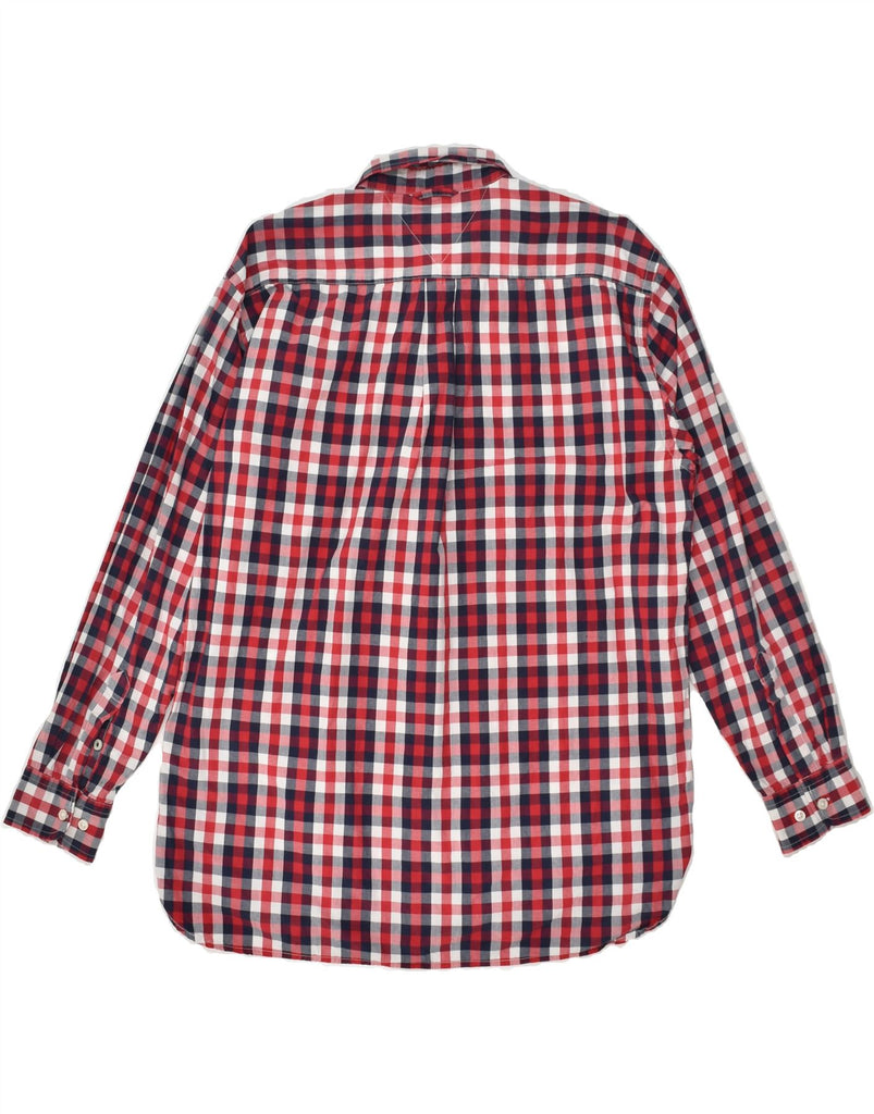 TOMMY HILFIGER Mens Shirt Large Red Check Cotton | Vintage Tommy Hilfiger | Thrift | Second-Hand Tommy Hilfiger | Used Clothing | Messina Hembry 