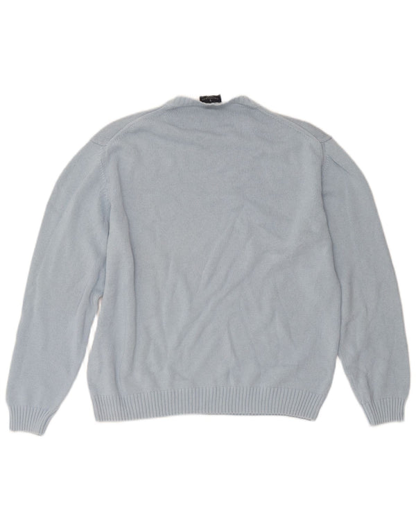 Trussardi Mens Crew Neck Jumper Sweater Large Blue