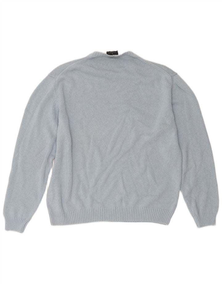 Trussardi Mens Crew Neck Jumper Sweater Large Blue