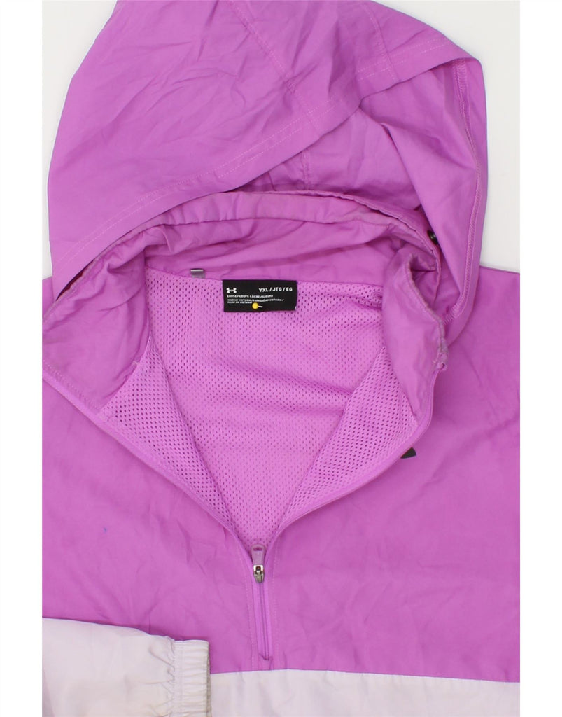 UNDER ARMOUR Girls Pullover Windbreaker Jacket 15-16 Years Purple | Vintage Under Armour | Thrift | Second-Hand Under Armour | Used Clothing | Messina Hembry 