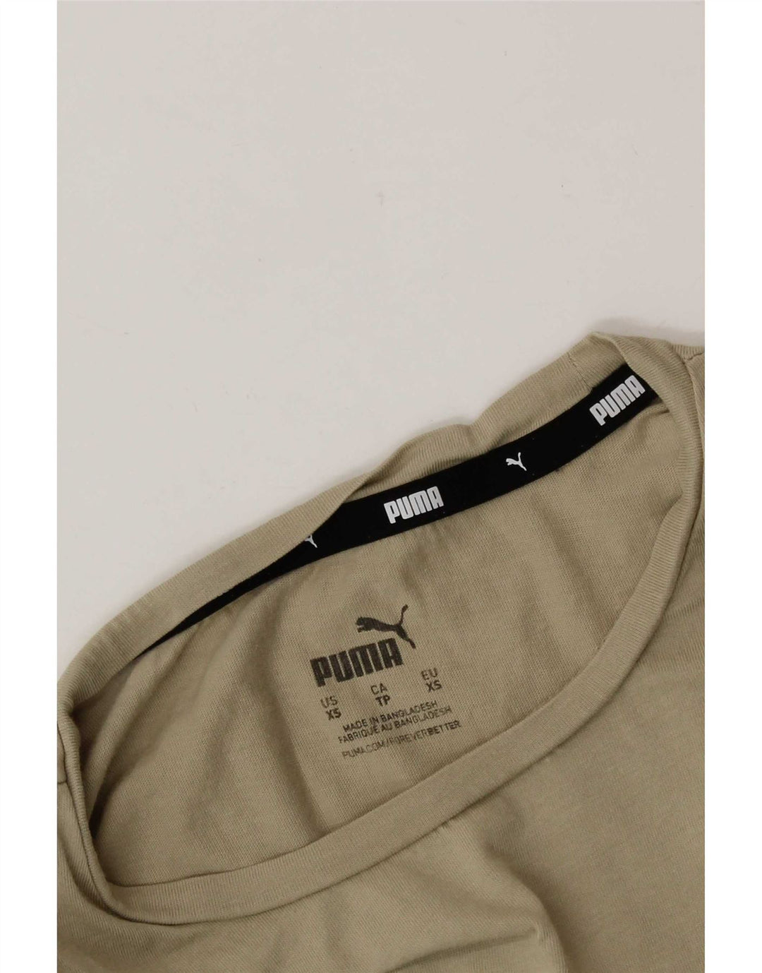 Puma Womens T-Shirt Top UK 6 XS Khaki