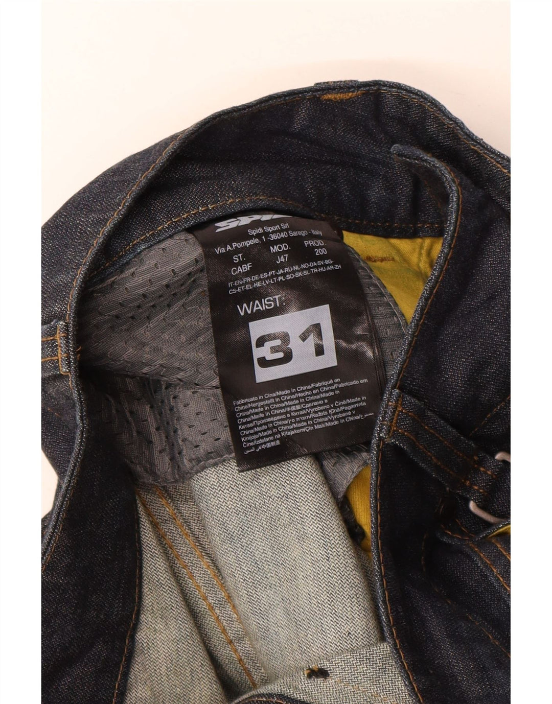 Spidi Mens Straight Jeans W31 L33 Navy Blue Cotton