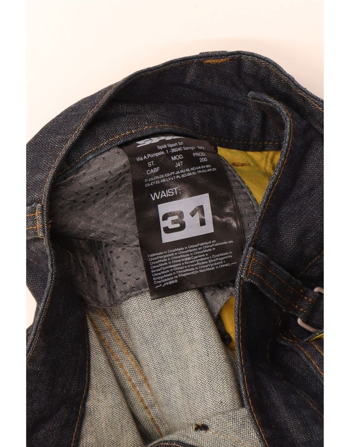 Spidi Mens Straight Jeans W31 L33 Navy Blue Cotton