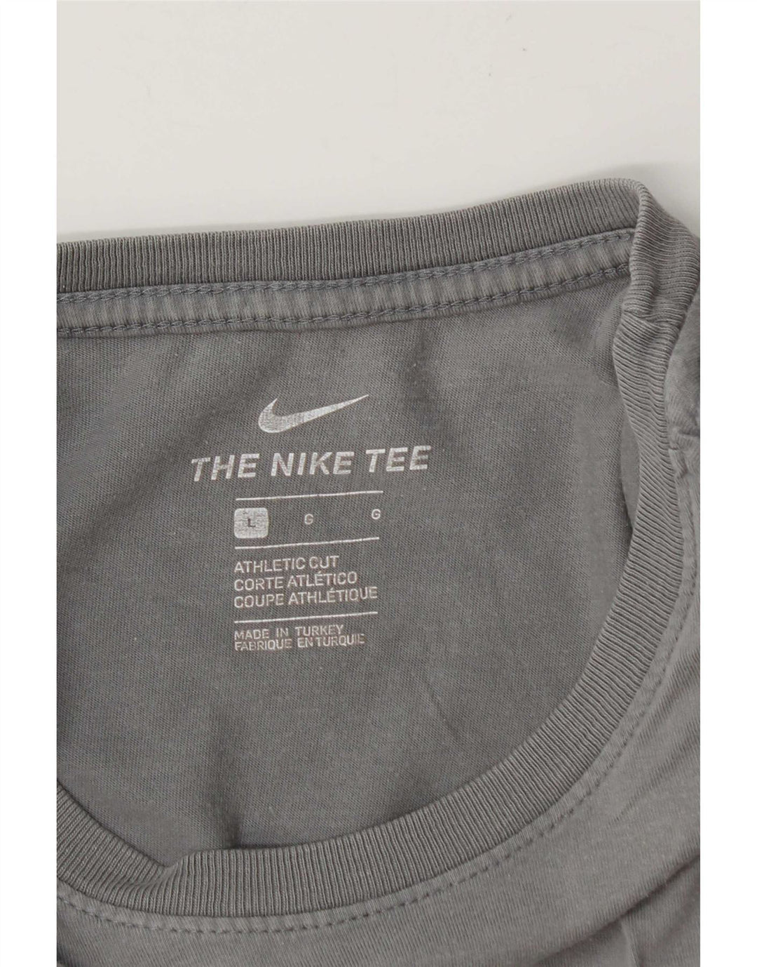 Nike Womens Athletic Cut Graphic T-Shirt Top UK 16 Large Grey