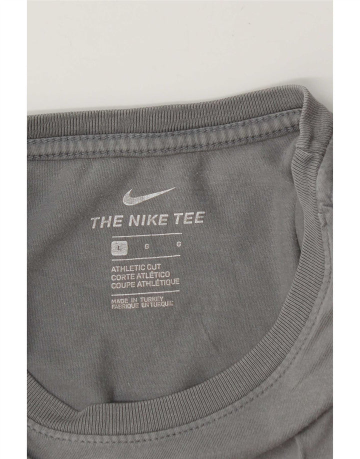 Nike Womens Athletic Cut Graphic T-Shirt Top UK 16 Large Grey