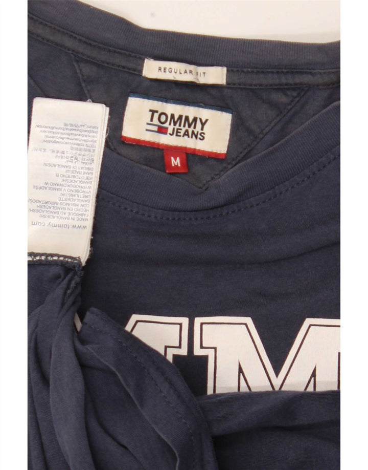 Tommy Hilfiger Mens Regular Fit Graphic T-Shirt Top Medium Navy Blue Cotton