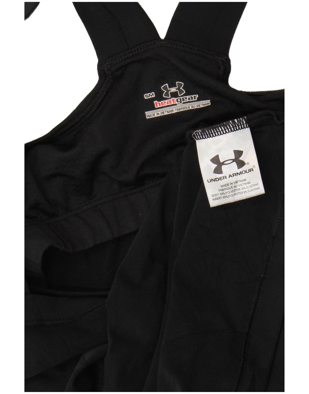 Under Armour Womens Heat Gear Vest Top UK 8 Small Black Polyester