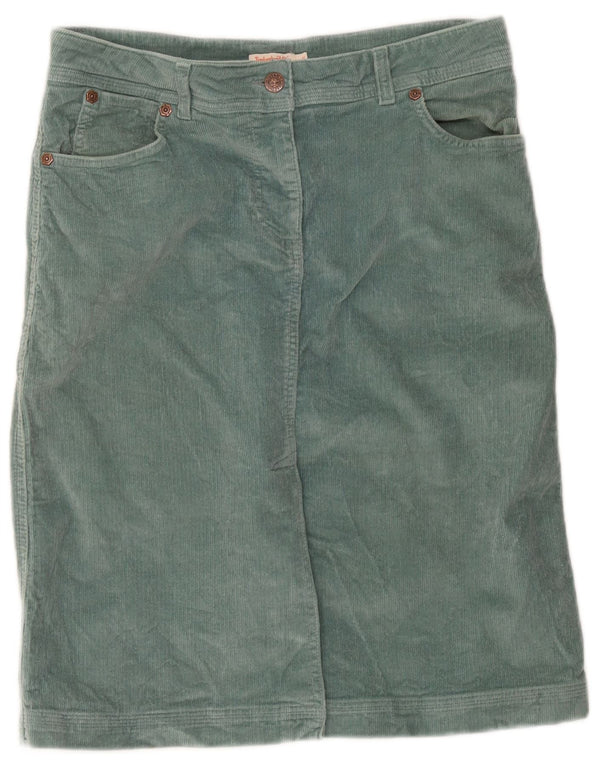 Timberland Womens Corduroy Skirt IT 46 Large W34 Green Cotton