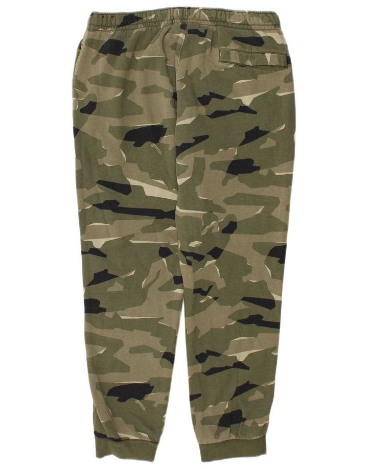 Nike Mens Tracksuit Trousers Joggers Large  Green Camouflage Cotton