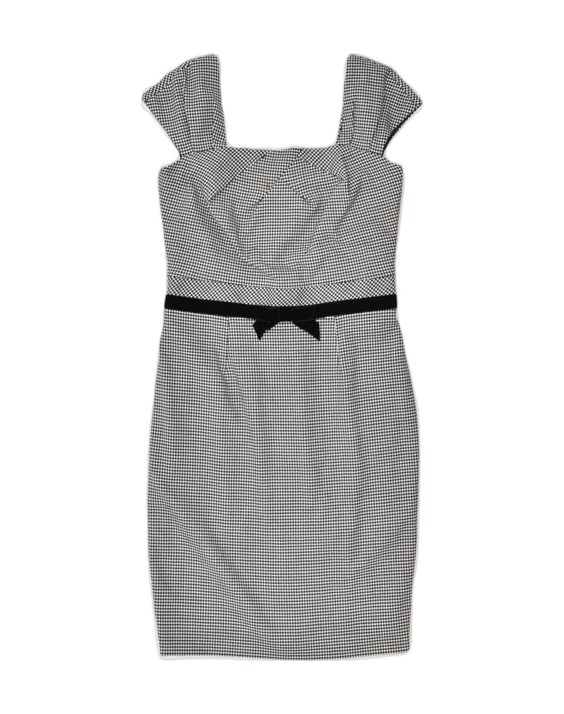 LUISA SPAGNOLI Womens Sleeveless Sheath Dress IT 42 Medium Grey Check | Vintage Luisa Spagnoli | Thrift | Second-Hand Luisa Spagnoli | Used Clothing | Messina Hembry 