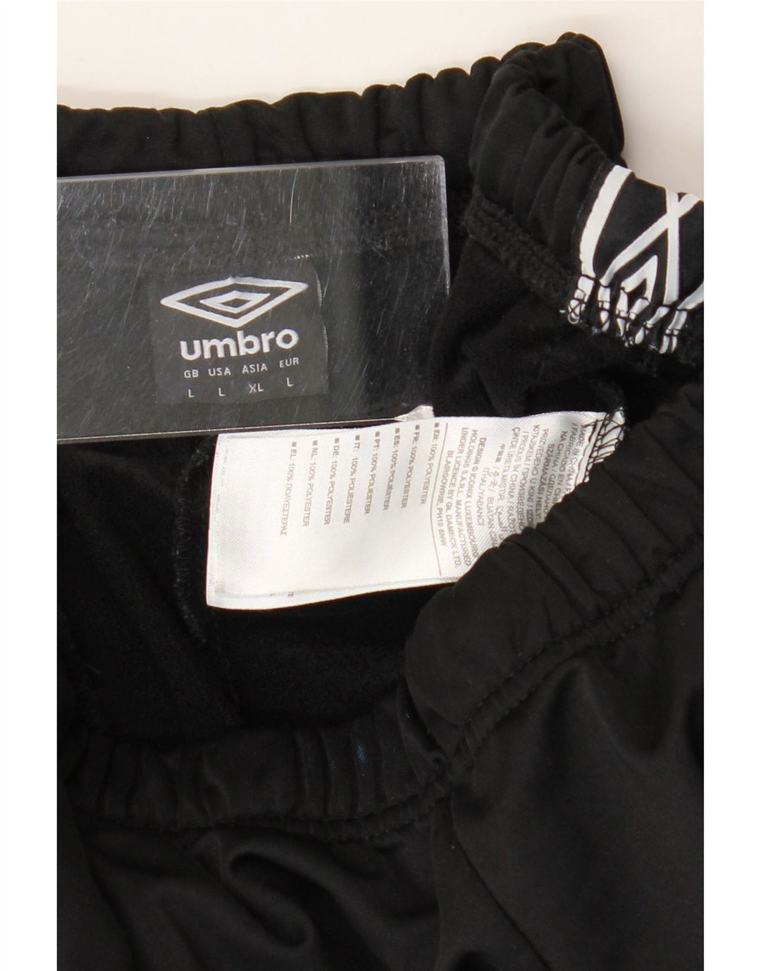 Umbro Mens Graphic Sport Shorts Large  Black Polyester