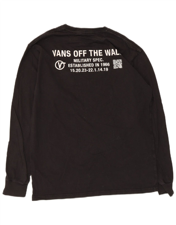 Vans Mens Graphic Top Long Sleeve Medium Black Cotton