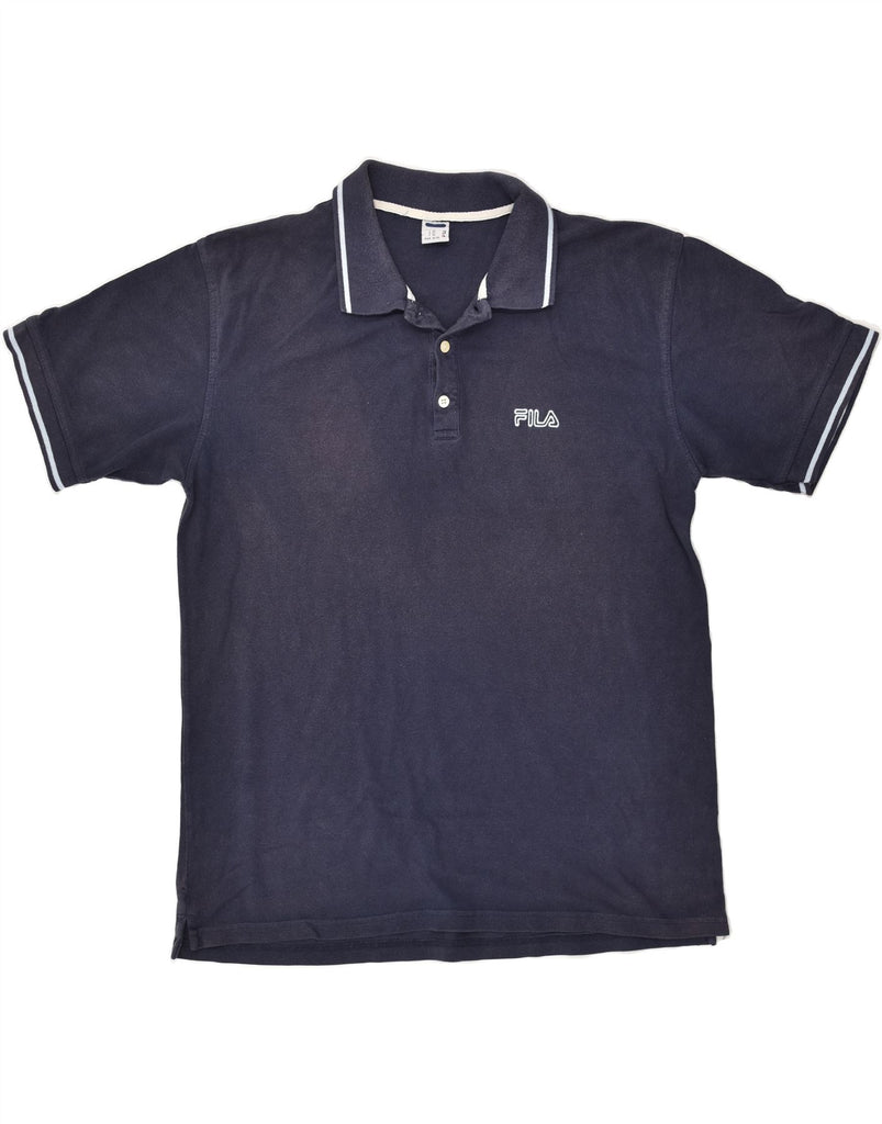 FILA Mens Polo Shirt XL Navy Blue Cotton | Vintage Fila | Thrift | Second-Hand Fila | Used Clothing | Messina Hembry 