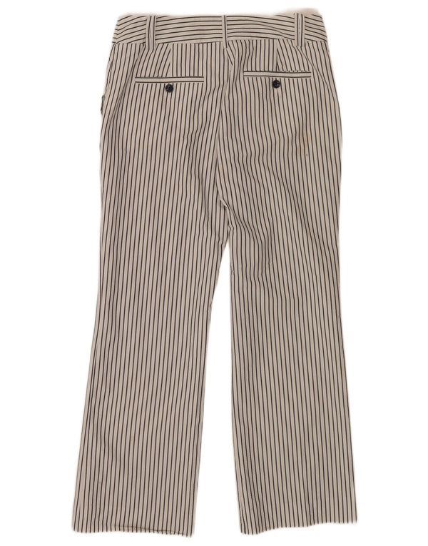 Zara Womens Straight Suit Trousers EU 38 Small W28 L29 Black Pinstripe