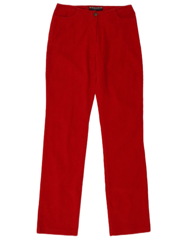 Diana Womens Straight Corduroy Trousers US 2 XS W26 L32 Red Cotton