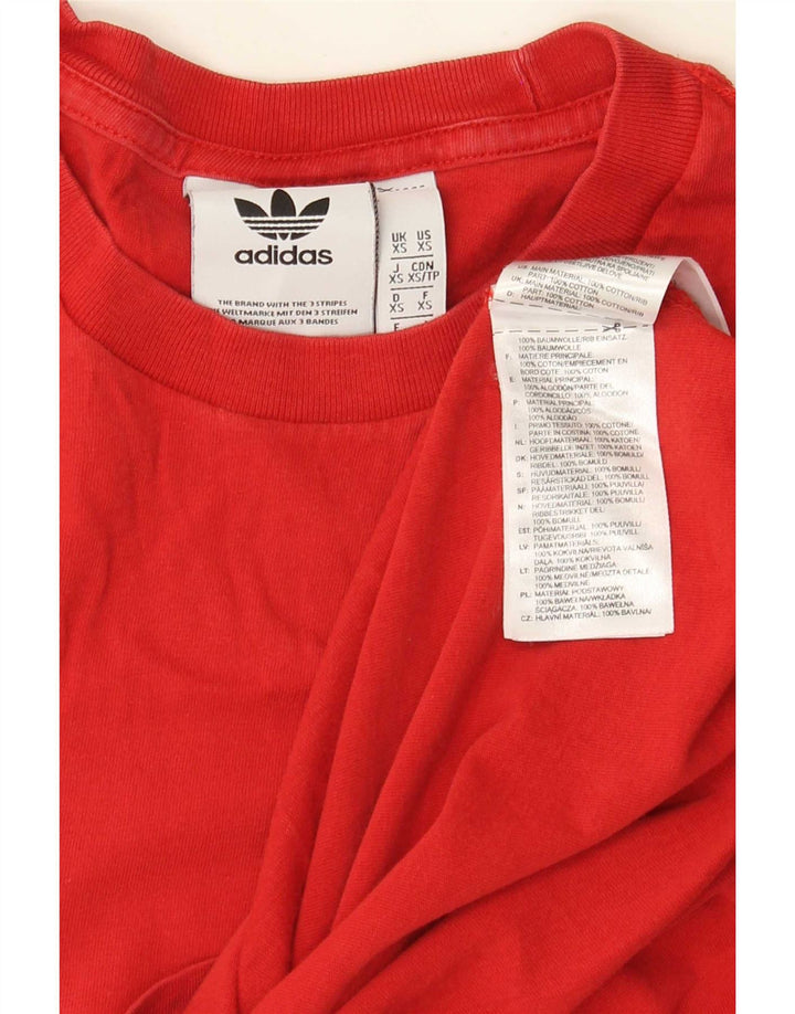 Adidas Mens T-Shirt Top XS Red Cotton