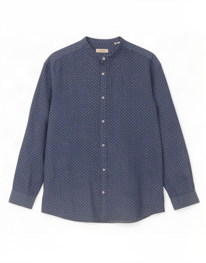 Jack & Jones Mens Shirt 2XL Blue Spotted Cotton