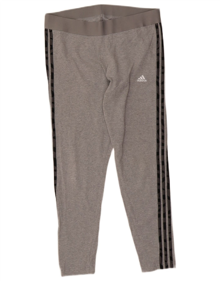 Adidas Womens Leggings UK 20/22 XL  Grey Flecked