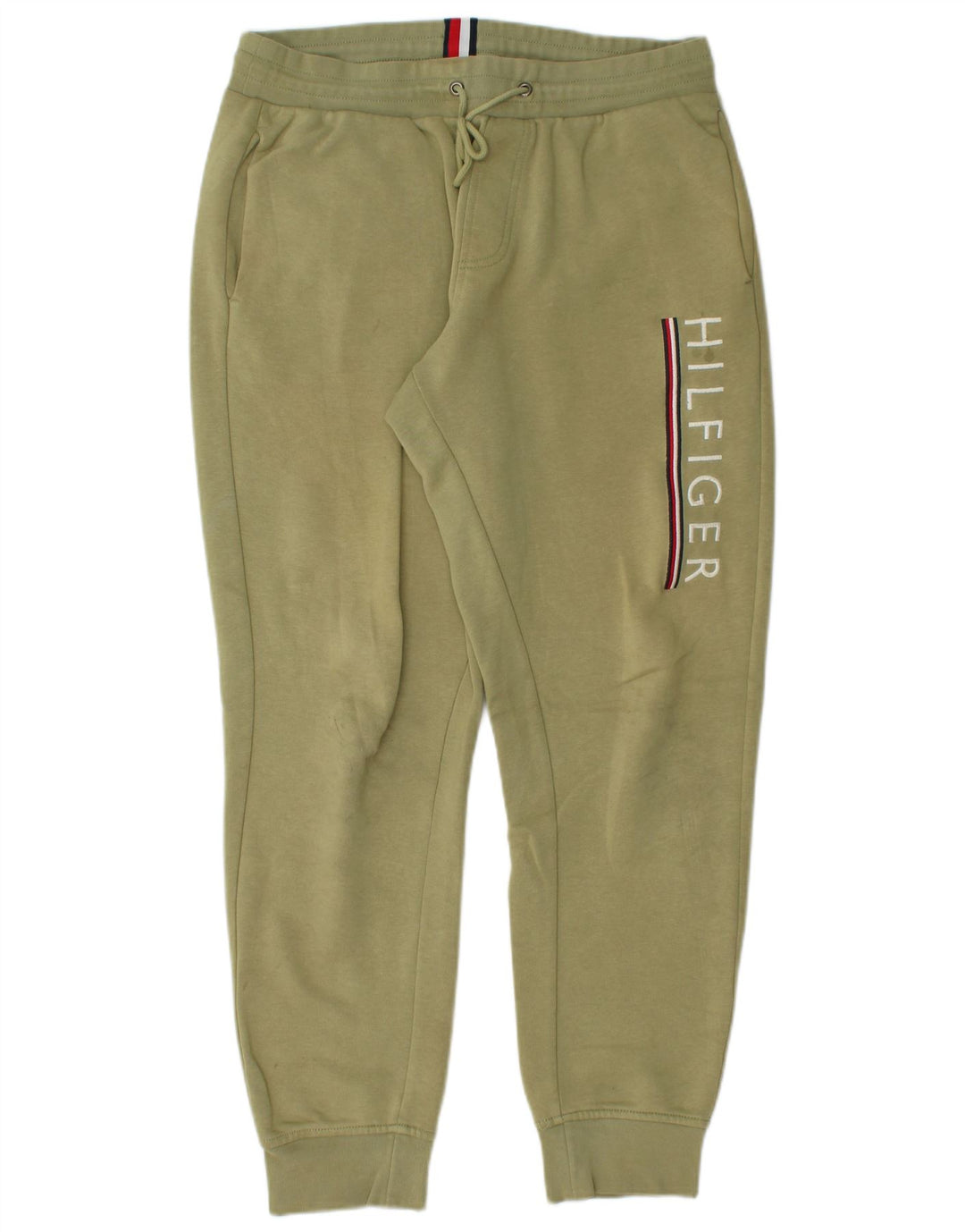 TOMMY HILFIGER Mens Graphic Tracksuit Trousers Joggers Medium  Green