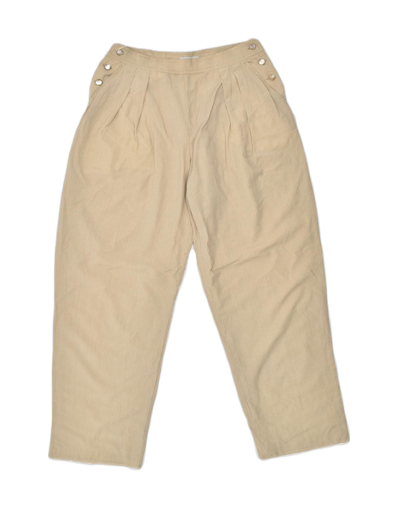 I BLUES Womens High Waist Pegged Chino Trousers IT 44 Medium W26 L31 Beige | Vintage | Thrift | Second-Hand | Used Clothing | Messina Hembry 