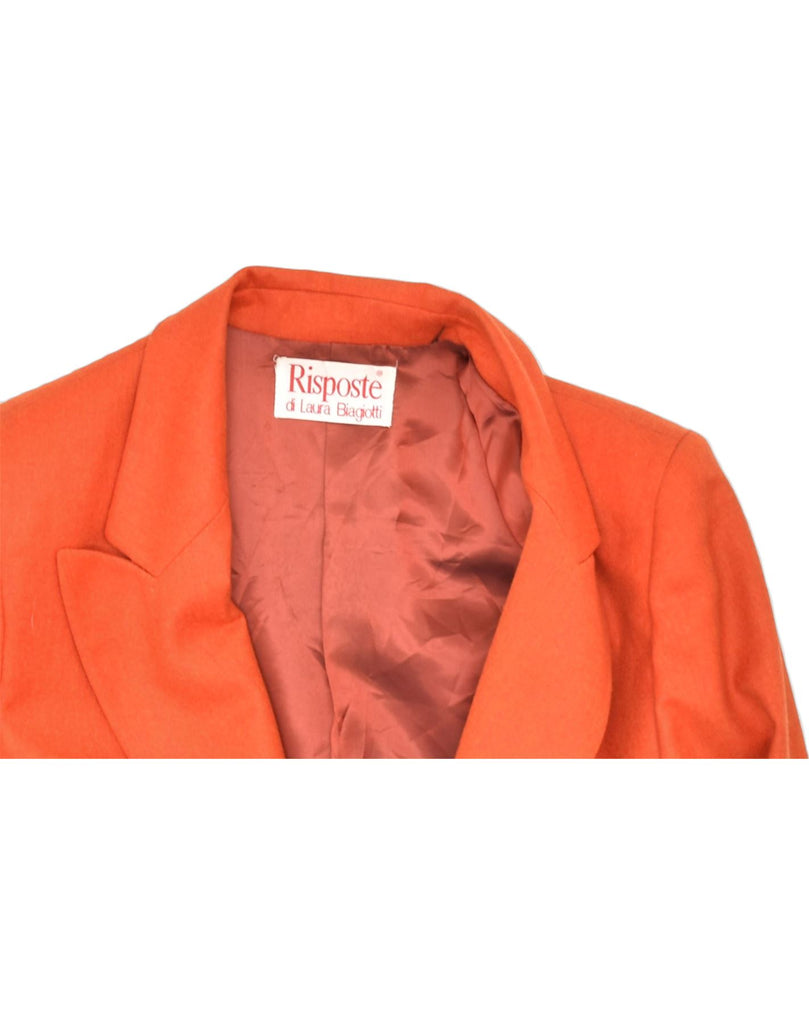 LAURA BIAGIOTTI Womens Risposte 1 Button Blazer Jacket IT 46 Large Orange | Vintage | Thrift | Second-Hand | Used Clothing | Messina Hembry 