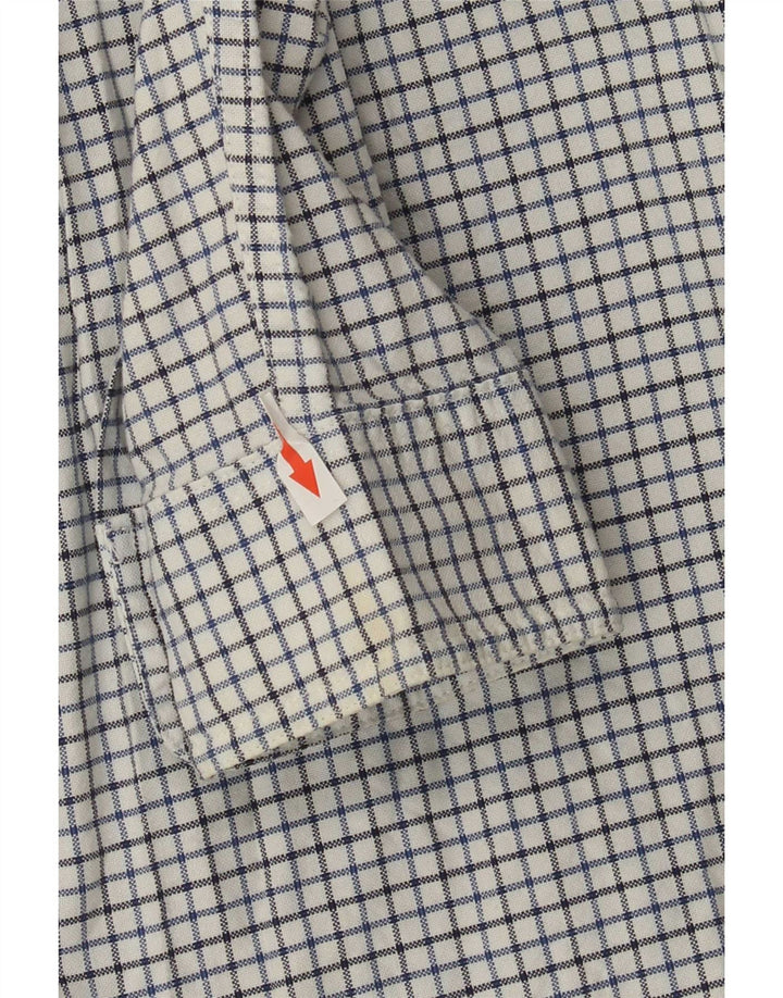 Chaps Mens Shirt Medium White Check