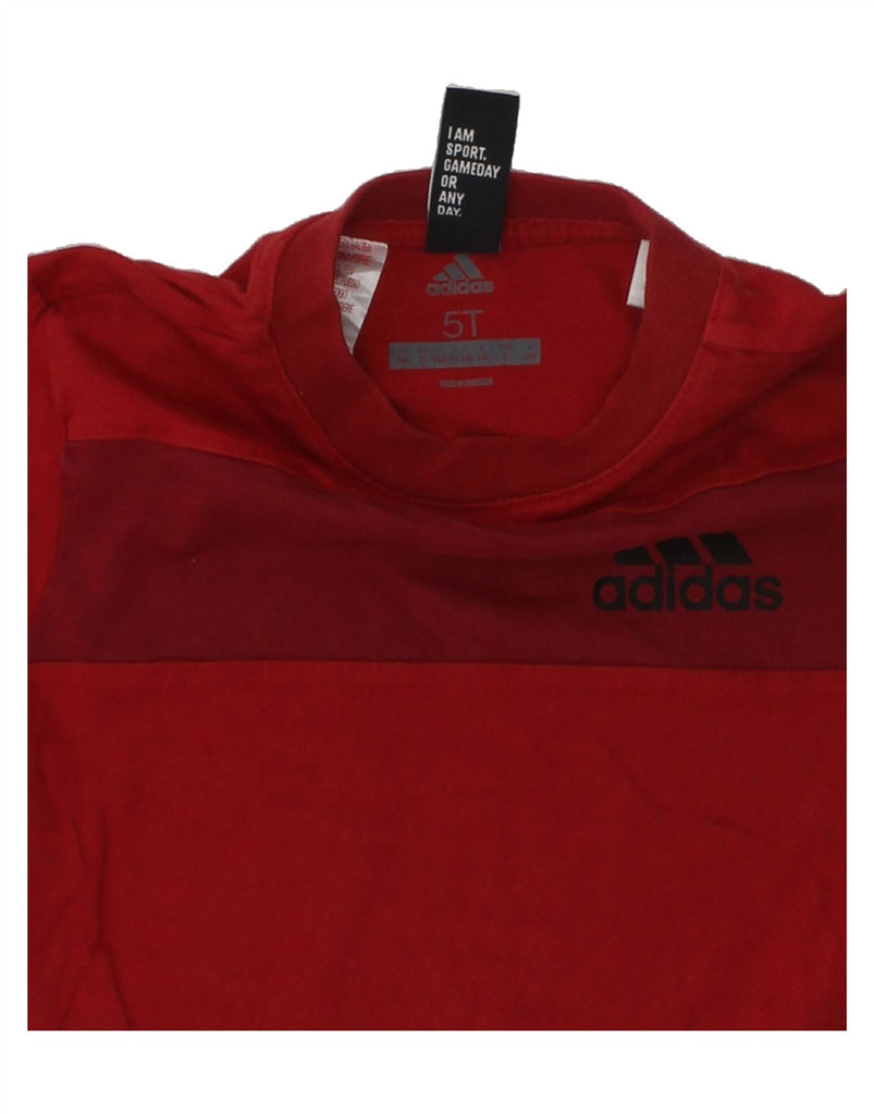 ADIDAS Boys Graphic T-Shirt Top 4-5 Years Red Cotton | Vintage Adidas | Thrift | Second-Hand Adidas | Used Clothing | Messina Hembry 