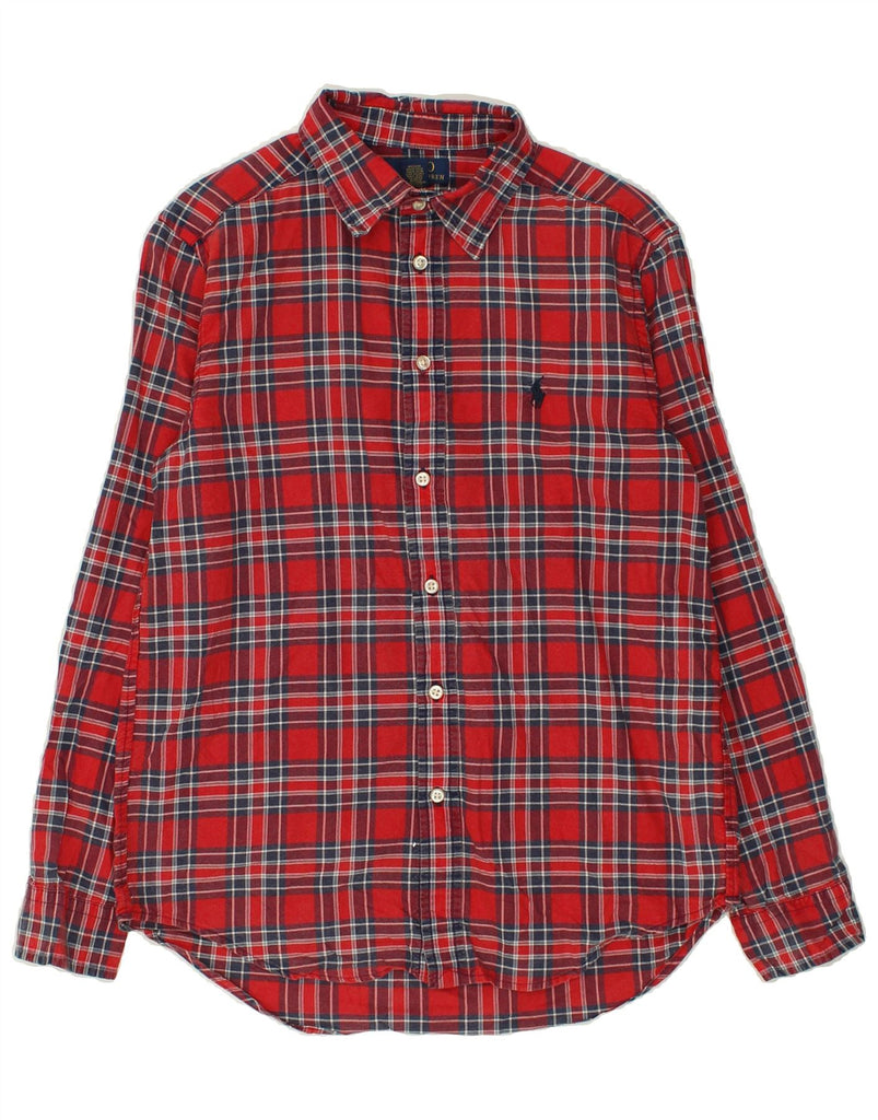 POLO RALPH LAUREN Boys Shirt 14-15 Years Large Red Check Cotton | Vintage Polo Ralph Lauren | Thrift | Second-Hand Polo Ralph Lauren | Used Clothing | Messina Hembry 