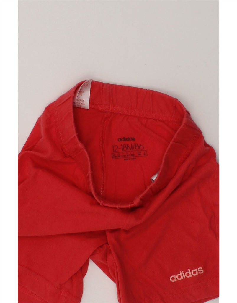 ADIDAS Baby Boys Sport Shorts 12-18 Months Red Cotton | Vintage Adidas | Thrift | Second-Hand Adidas | Used Clothing | Messina Hembry 