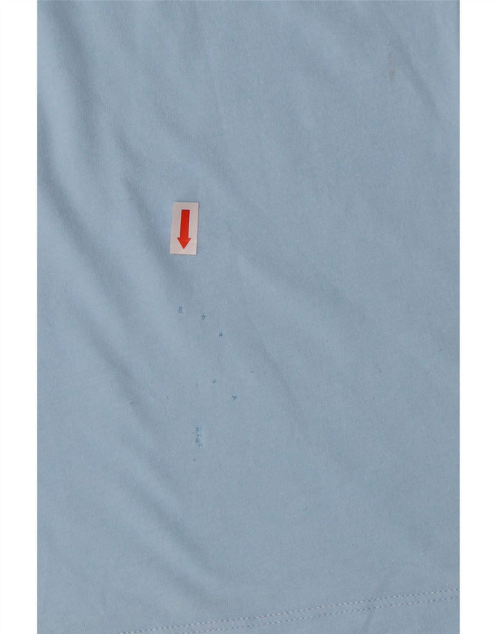TRUSSARDI JEANS Womens Graphic T-Shirt Top Medium Blue Cotton