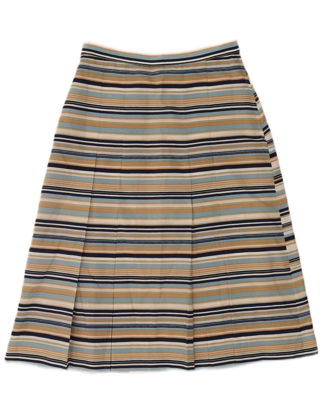 Vintage Womens Pleated Skirt IT 42 Medium W26 Multicoloured Striped
