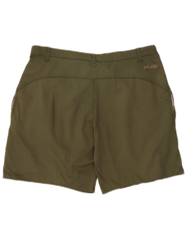 Nike Womens Chino Shorts UK 12 Medium W32  Khaki Cotton