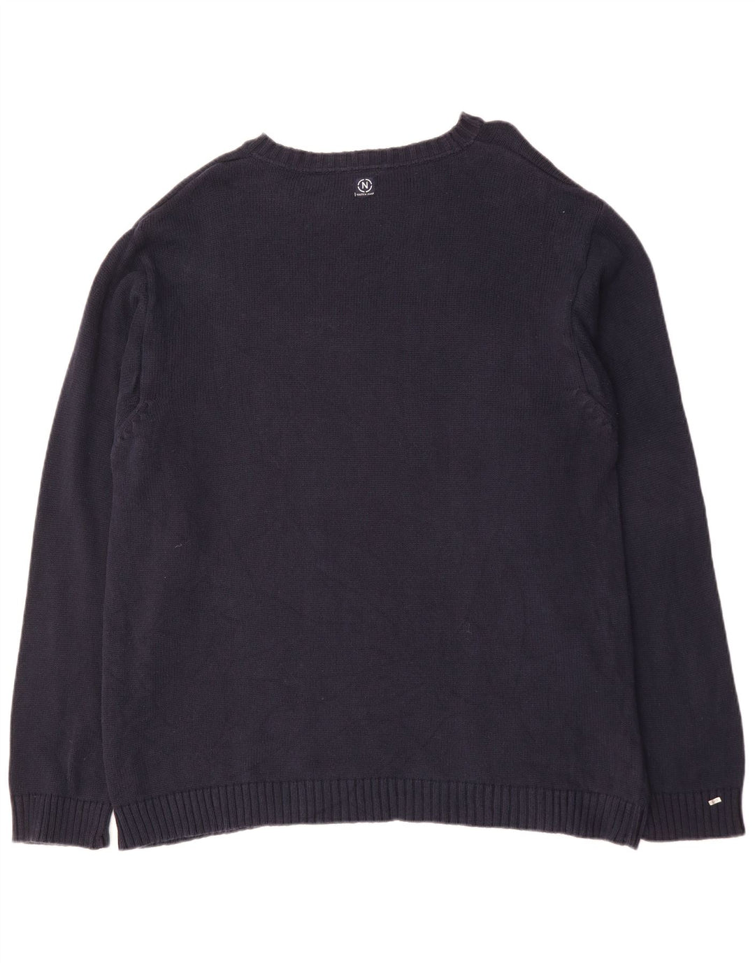 NAUTICA Mens Crew Neck Jumper Sweater 2XL Navy Blue Cotton