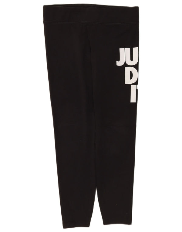 Nike Womens Graphic Leggings UK 16 Large Black Cotton