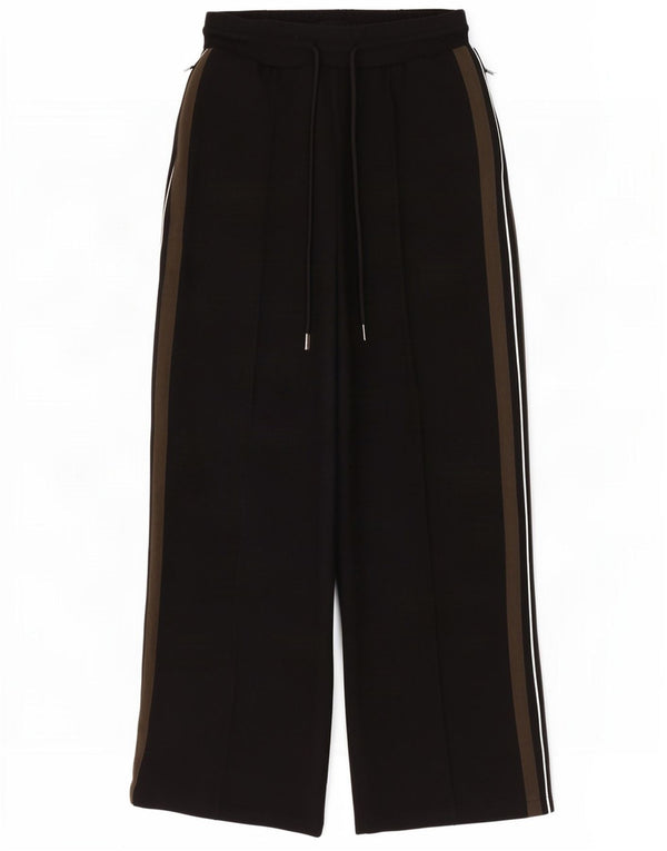 Marks & Spencer Womens Tracksuit Trousers UK 12 Medium Black Colourblock