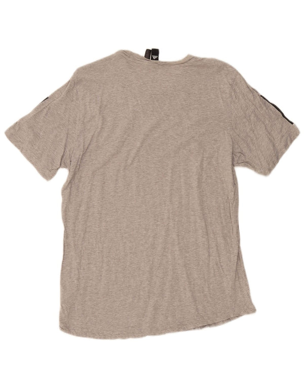Adidas Mens Graphic T-Shirt Top Medium Grey Cotton