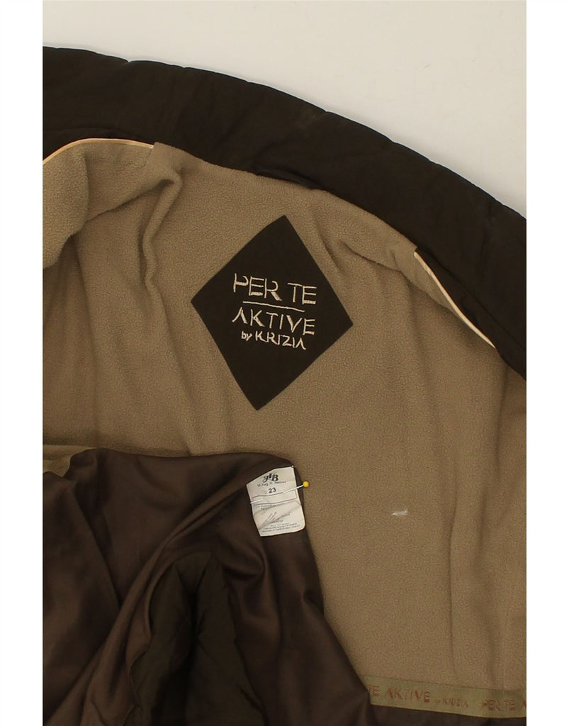 PERTE BY KRIZIA Womens Quilted Jacket UK 23 2XL Brown Polyester | Vintage Perte by Krizia | Thrift | Second-Hand Perte by Krizia | Used Clothing | Messina Hembry 