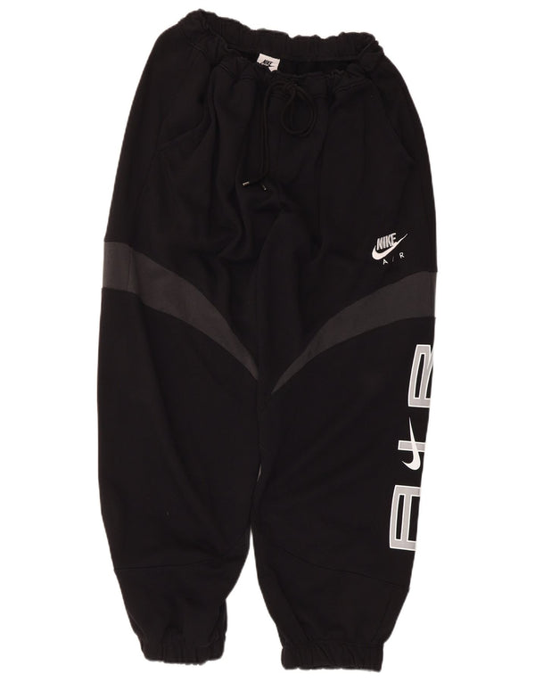 Nike Womens Tracksuit Trousers Joggers UK 14 Medium Black Colourblock