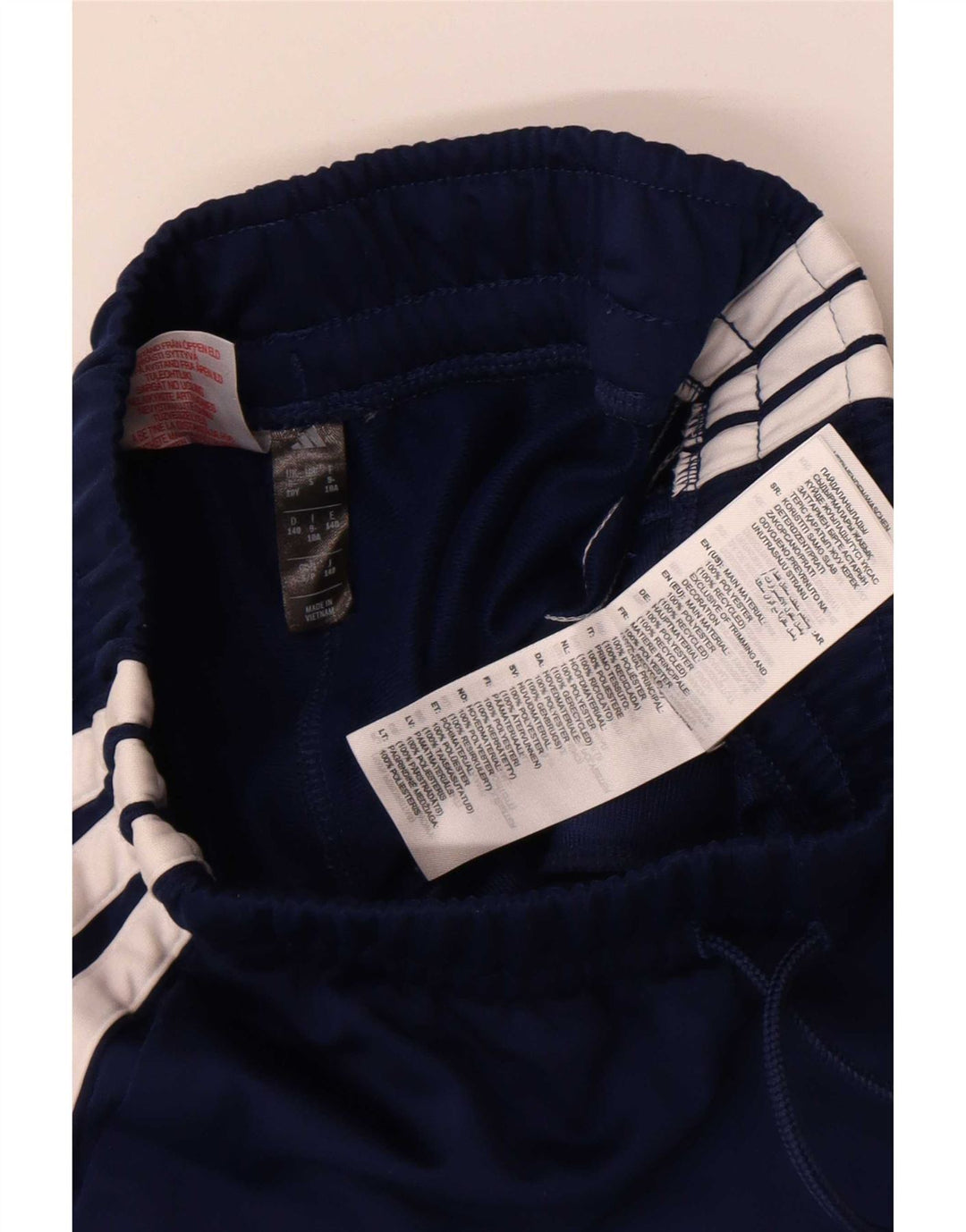 Adidas Boys Climacool Tracksuit Trousers 9-10 Years Navy Blue Polyester