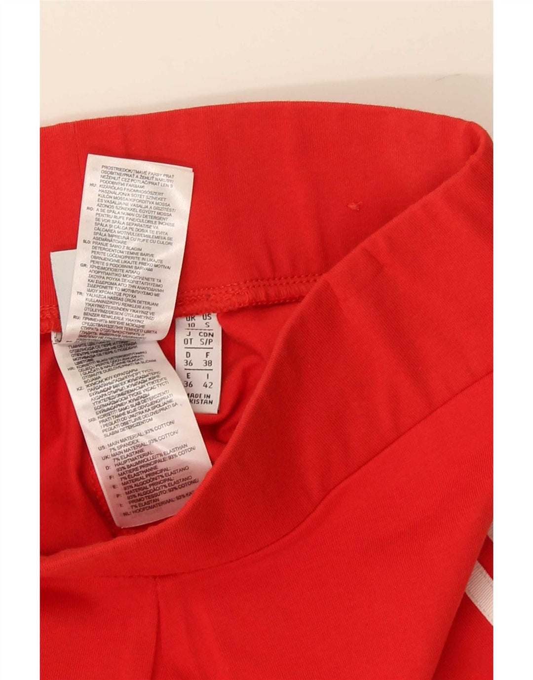Adidas Womens Leggings UK 10 Small Red Cotton