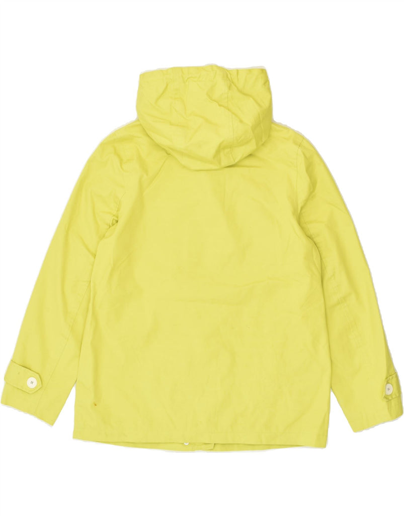 JOULES Womens Hooded Waterproof Jacket UK 12 Medium Yellow Cotton | Vintage Joules | Thrift | Second-Hand Joules | Used Clothing | Messina Hembry 