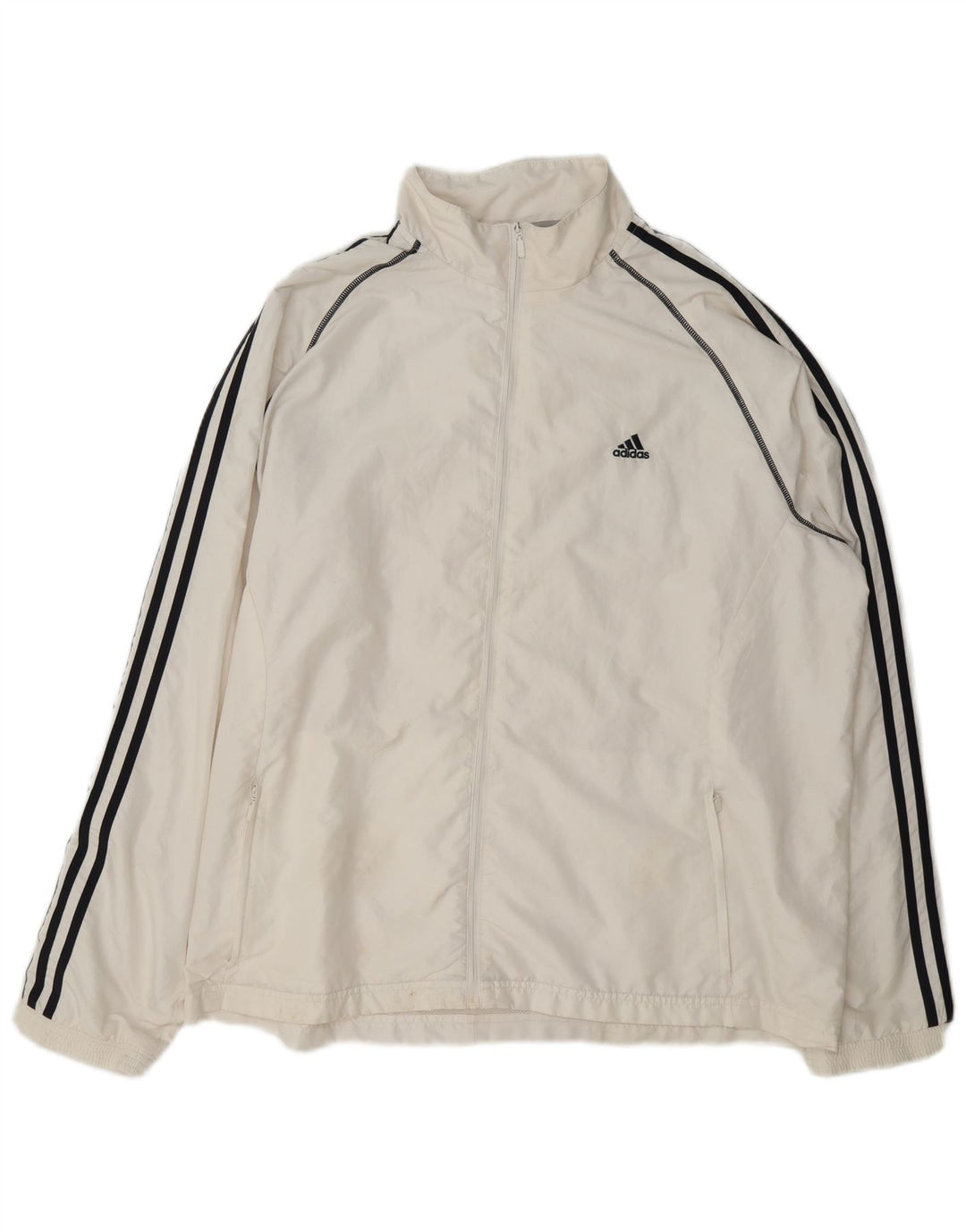 Adidas Mens Tracksuit Top Jacket XL White Polyester