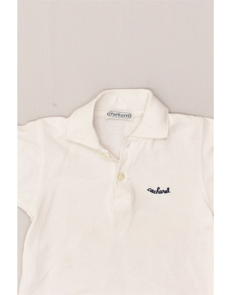 CACHAREL Baby Boys Polo Shirt 12-18 Months White Cotton | Vintage Cacharel | Thrift | Second-Hand Cacharel | Used Clothing | Messina Hembry 
